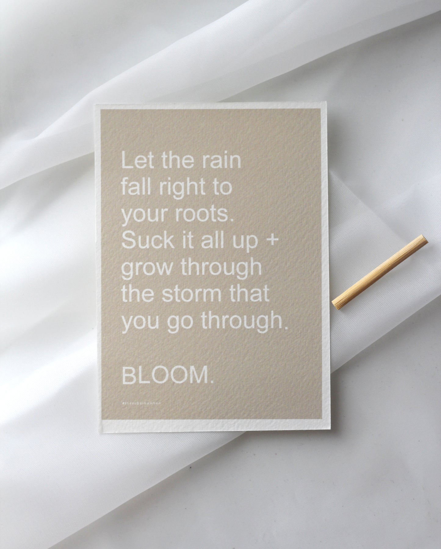 BLOOM Positive Affirmation Card// A6 Selfcare Quote