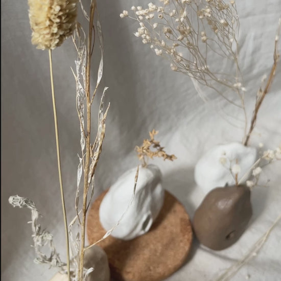 Afton By Palm Chocolate Mini Clay Vessel Vase