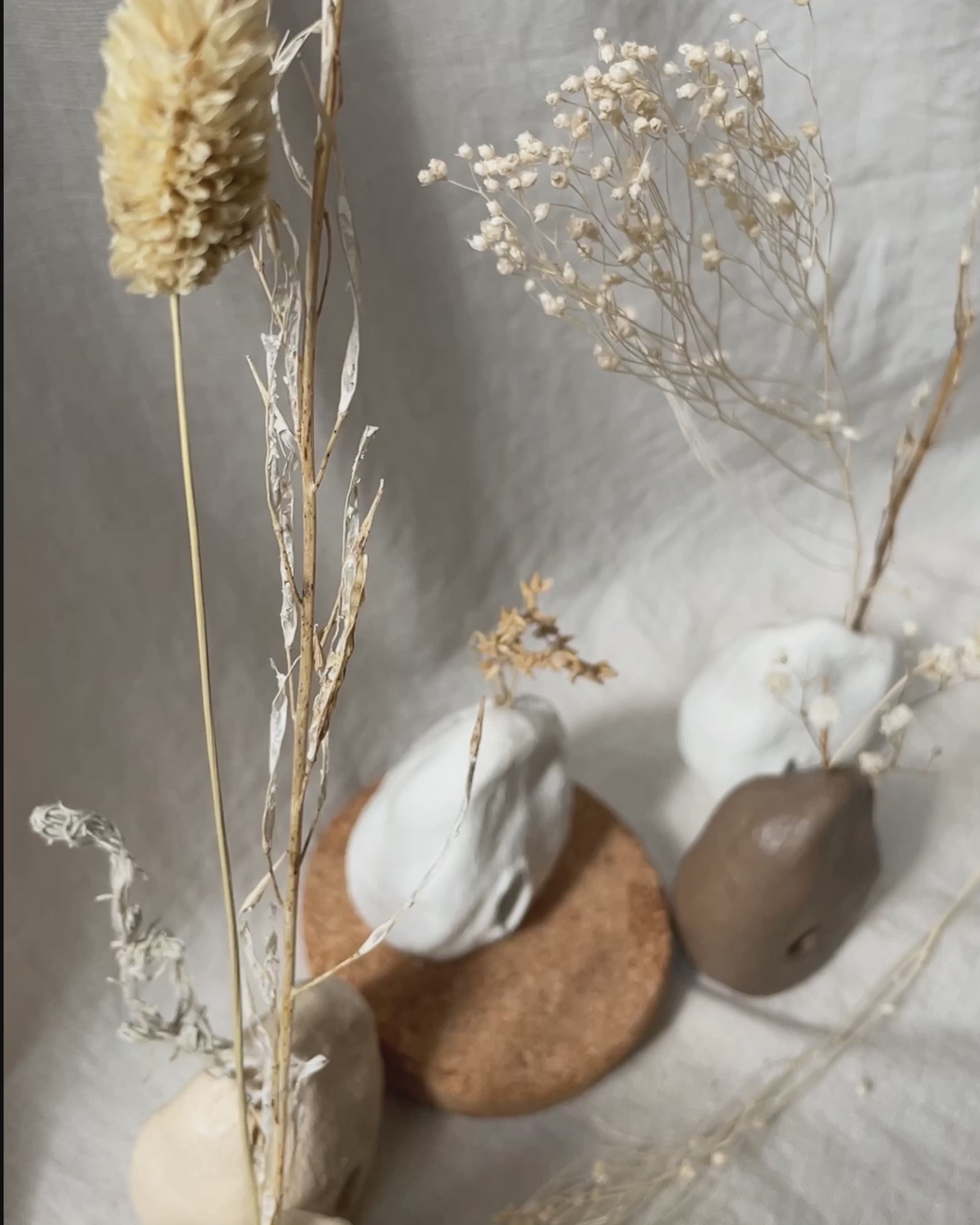 Afton By Palm Chocolate Mini Clay Vessel Vase
