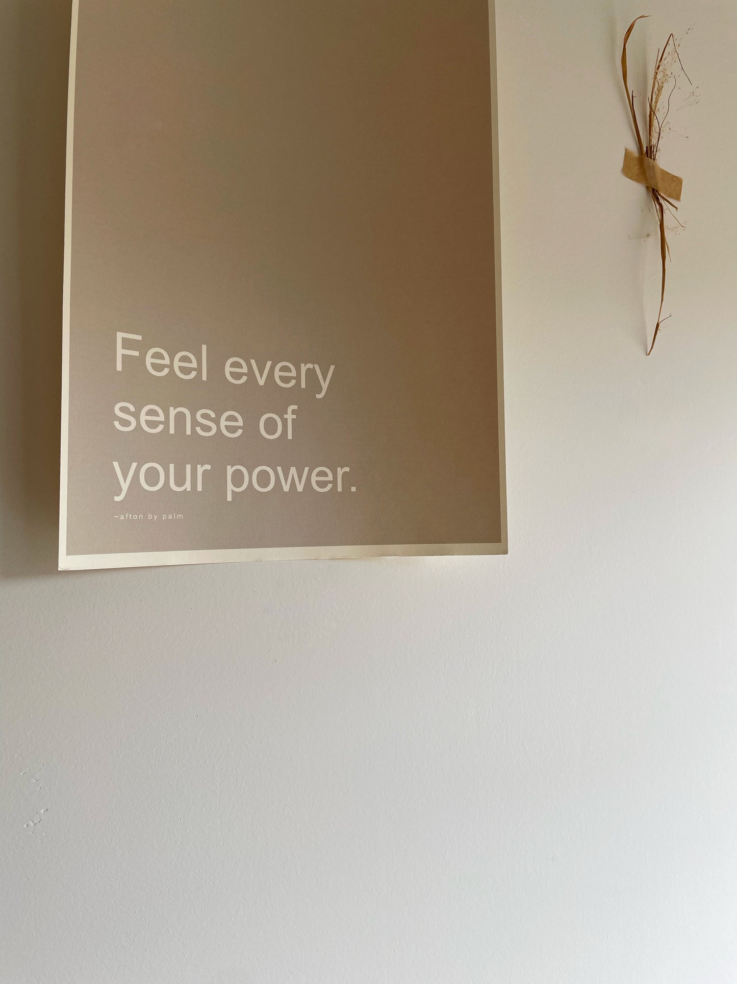 FEEL POWER A4 Unframed Quote Print