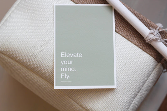 ELEVATE Positive Affirmation Card// A6 Meditation Quote