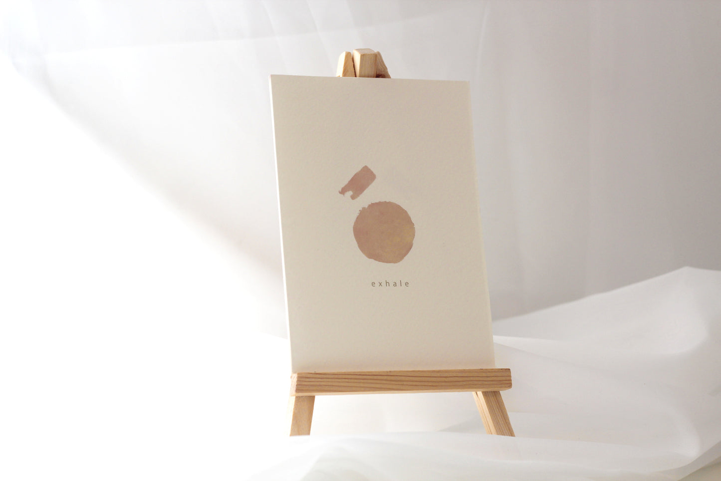 EXHALE Positive Affirmation Card// A6 Wellbeing Quote