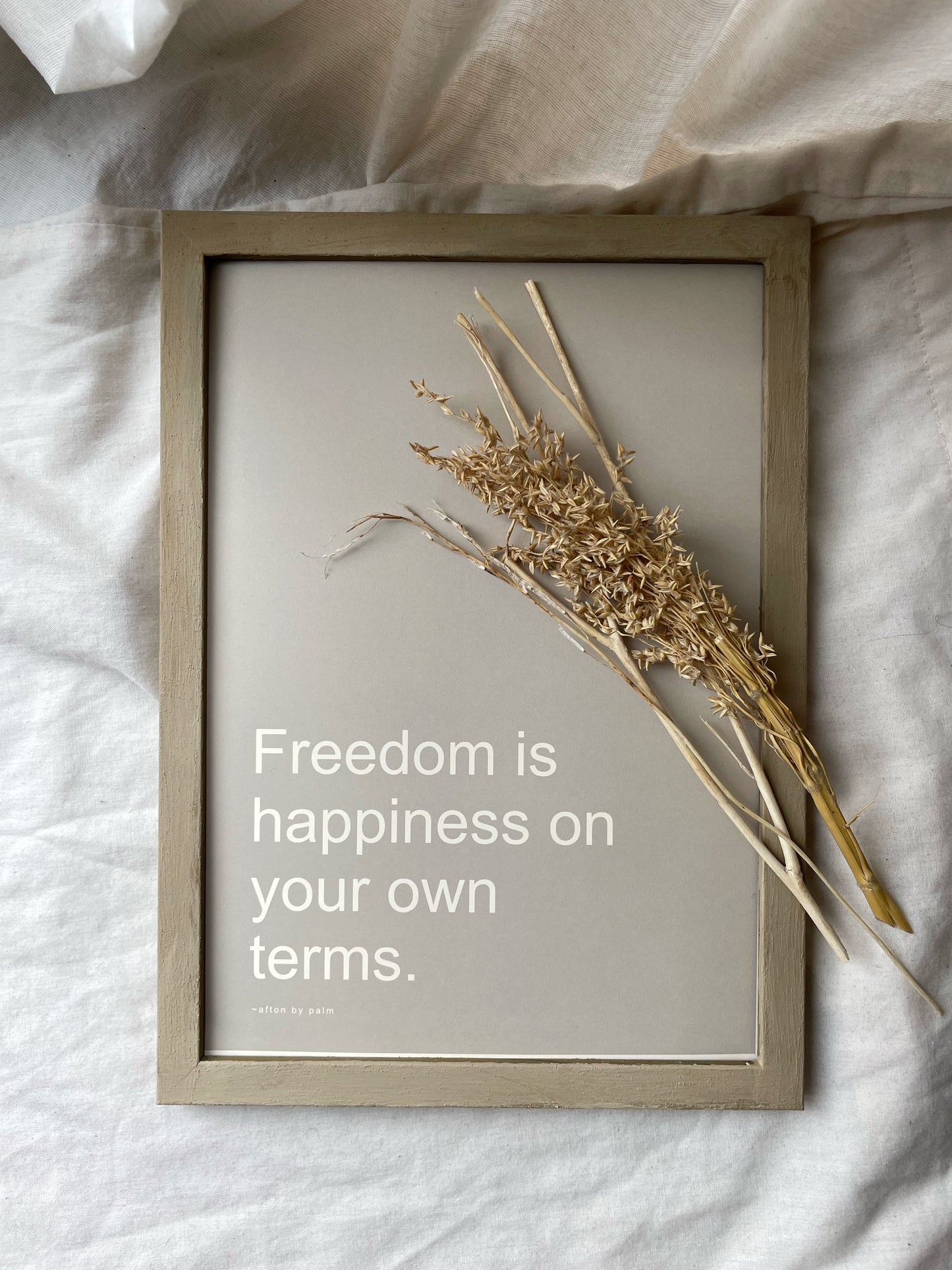 FREEDOM A4 Unframed Quote Print