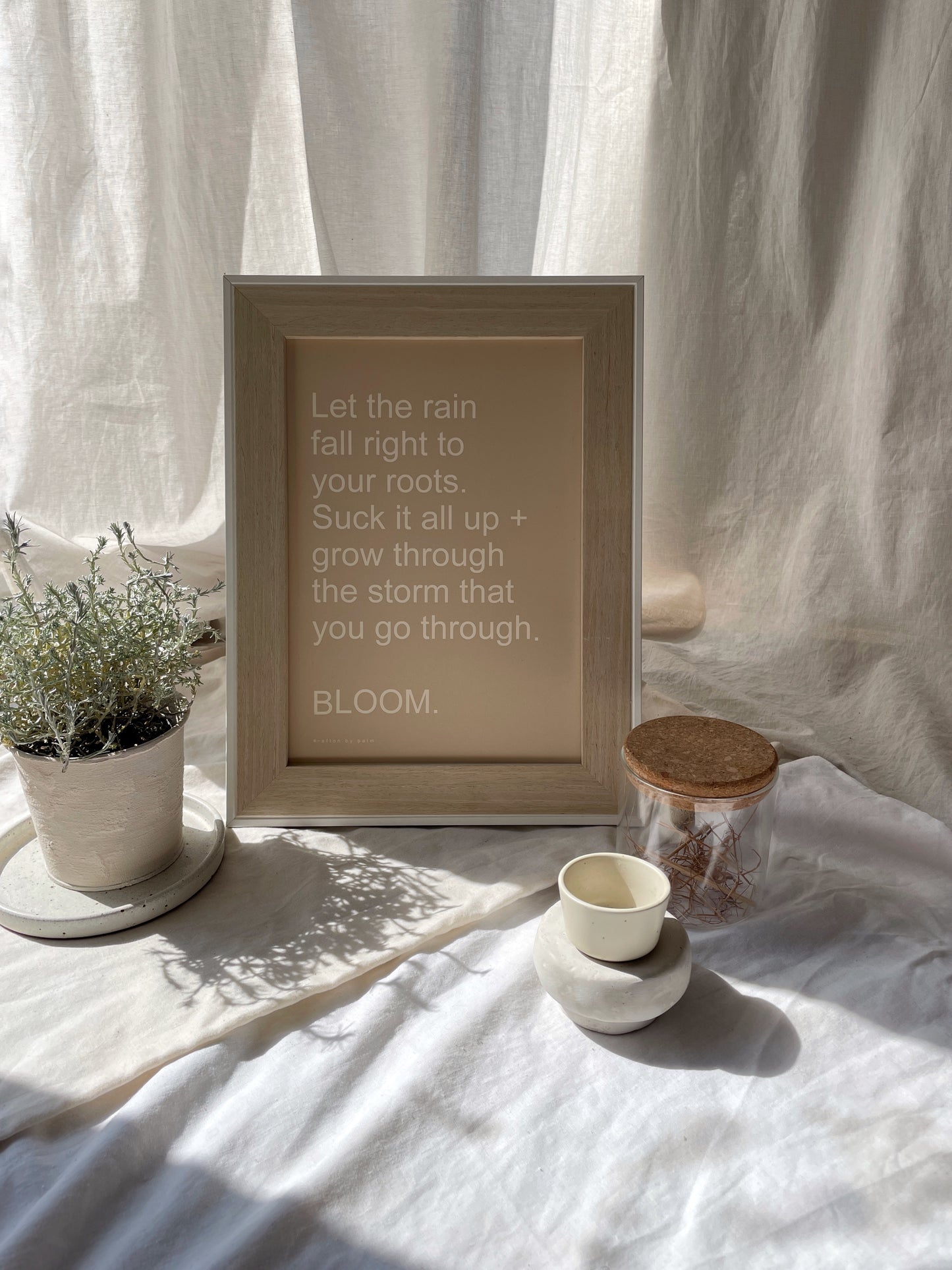 BLOOM A4 Unframed Quote Print