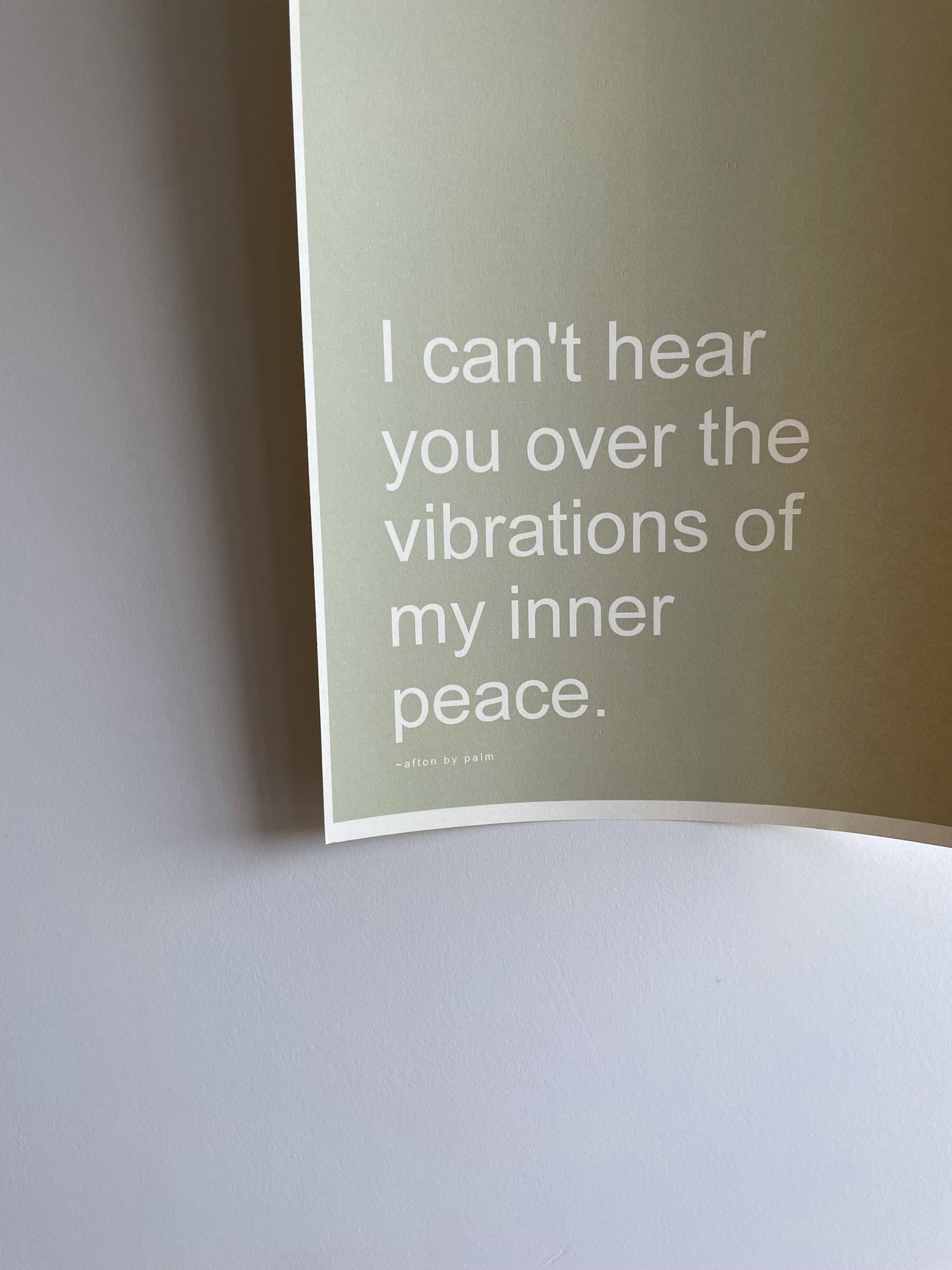 INNER PEACE A4 Unframed Quote Print