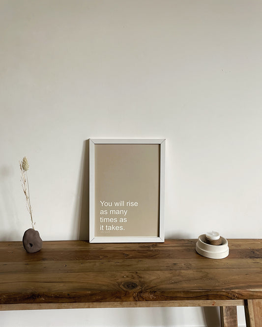 YOU WILL RISE A4 Unframed Typography Print