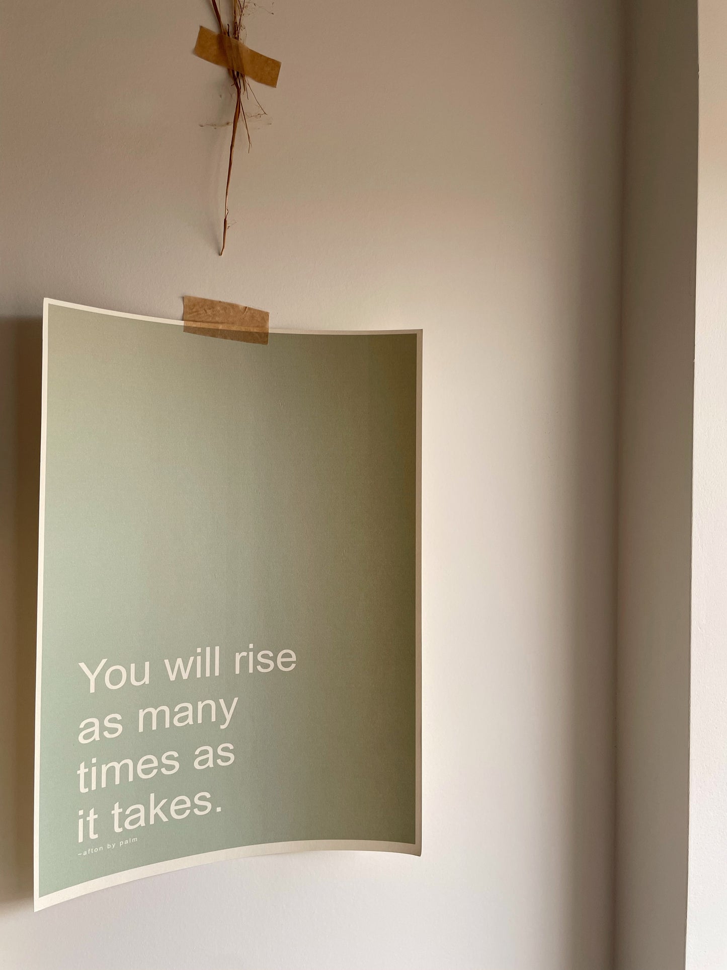 YOU WILL RISE A4 Unframed Typography Print