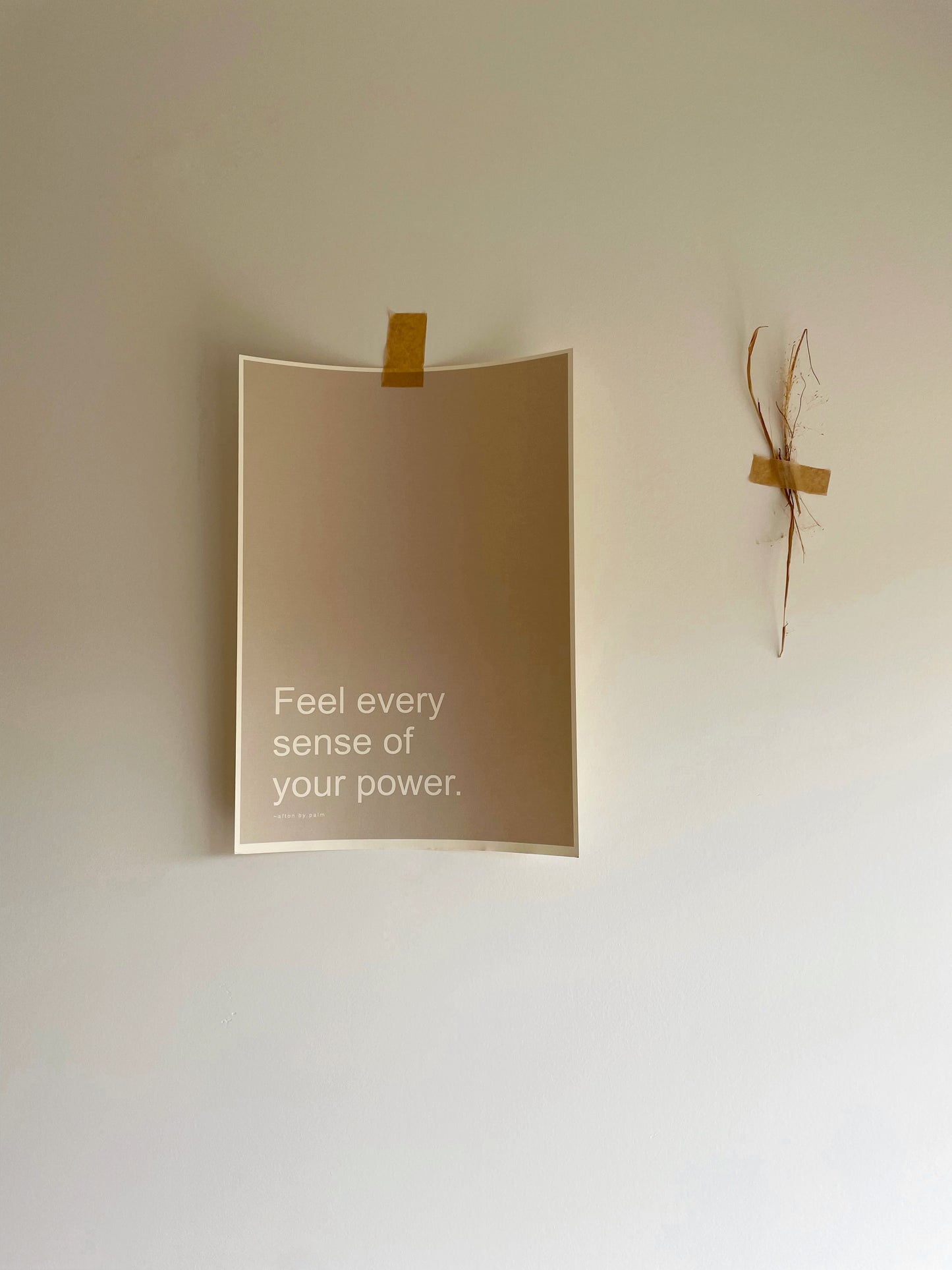 FEEL POWER A4 Unframed Quote Print