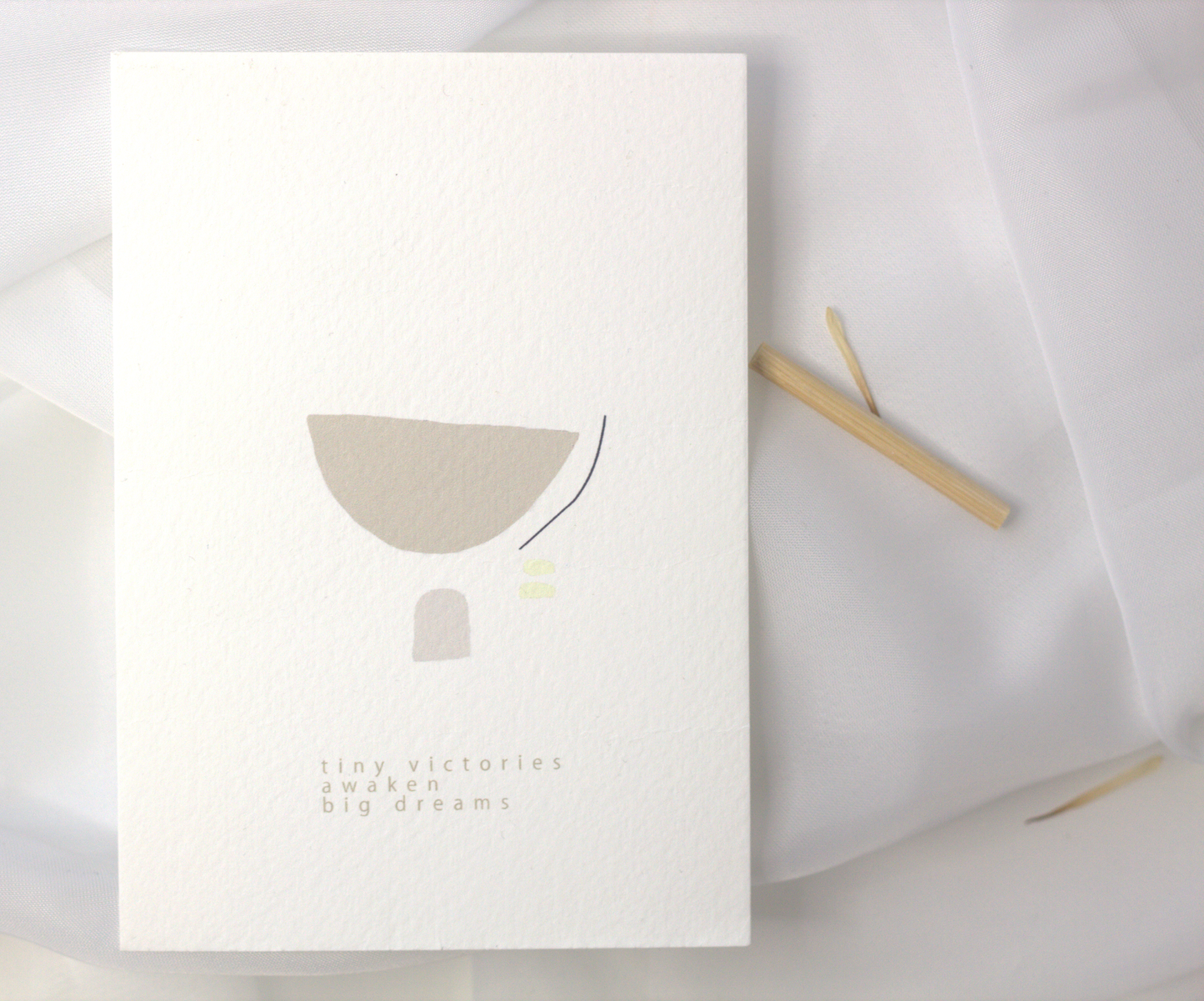 Tiny Victories Positive Affirmation Card// A6 Wellbeing Quote