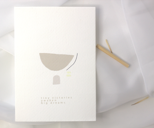 Tiny Victories Positive Affirmation Card// A6 Wellbeing Quote