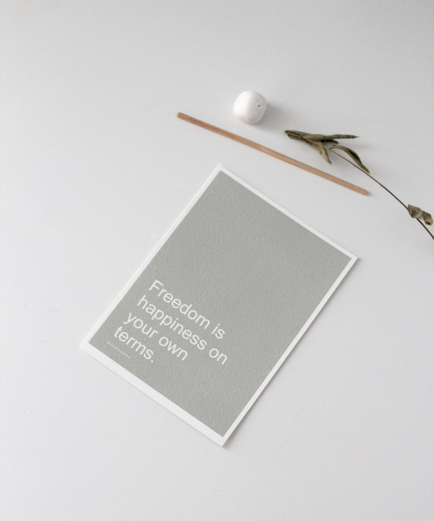 FREEDOM Affirmation Card// A6 Inspirational Quote