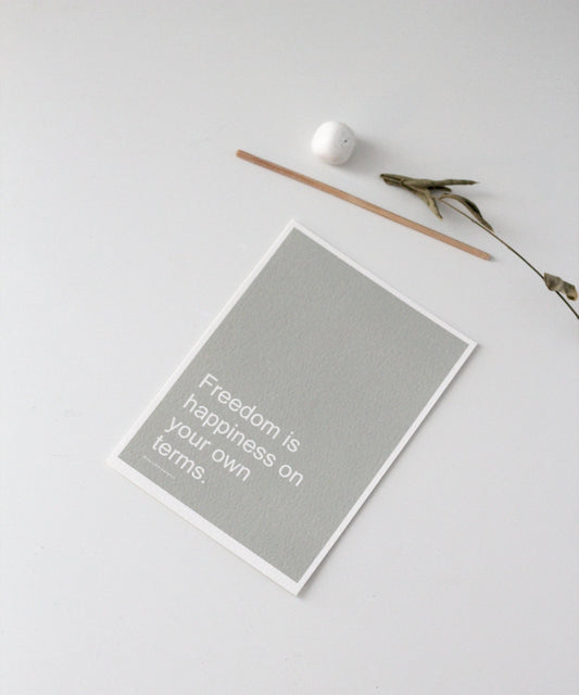 FREEDOM Affirmation Card// A6 Inspirational Quote