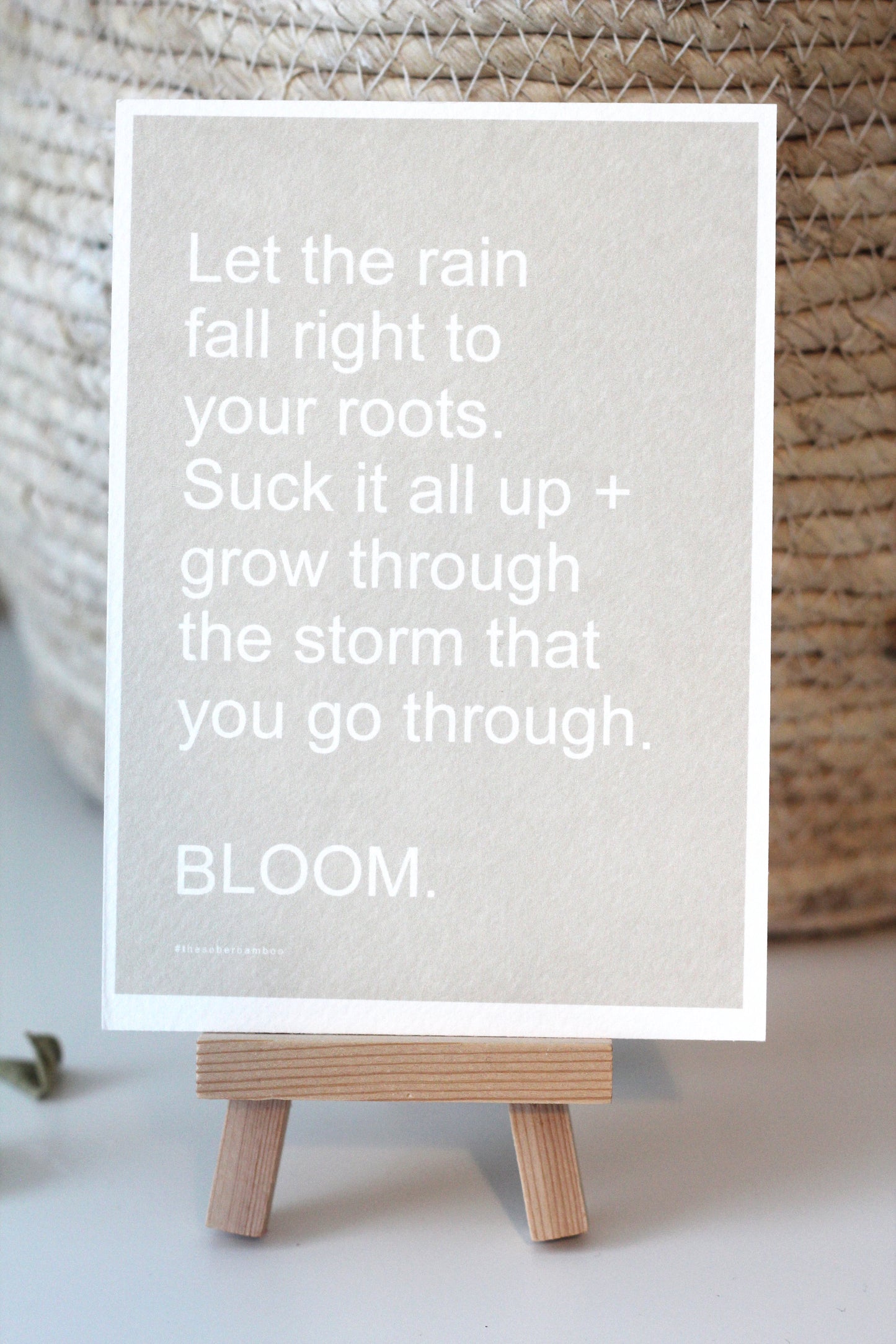 BLOOM Positive Affirmation Card// A6 Selfcare Quote
