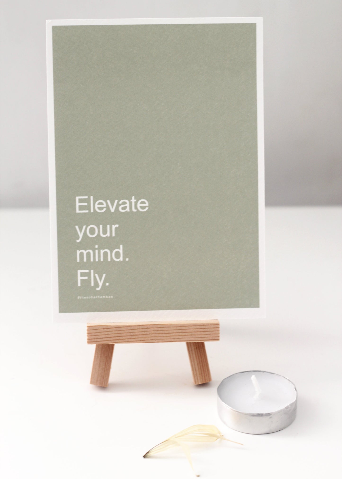 ELEVATE Positive Affirmation Card// A6 Meditation Quote