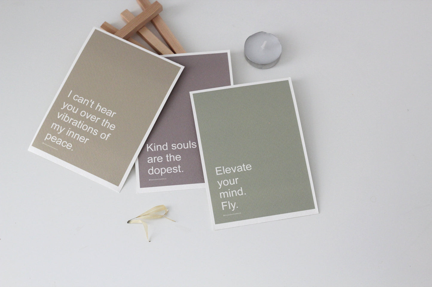 INNER PEACE Affirmation Card// A6 Yoga Quote
