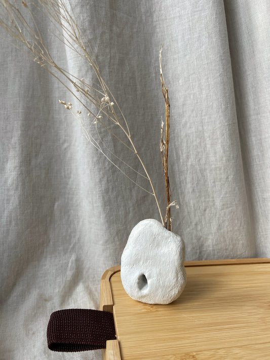 White Femme Vase ~ Mini Clay Vessel