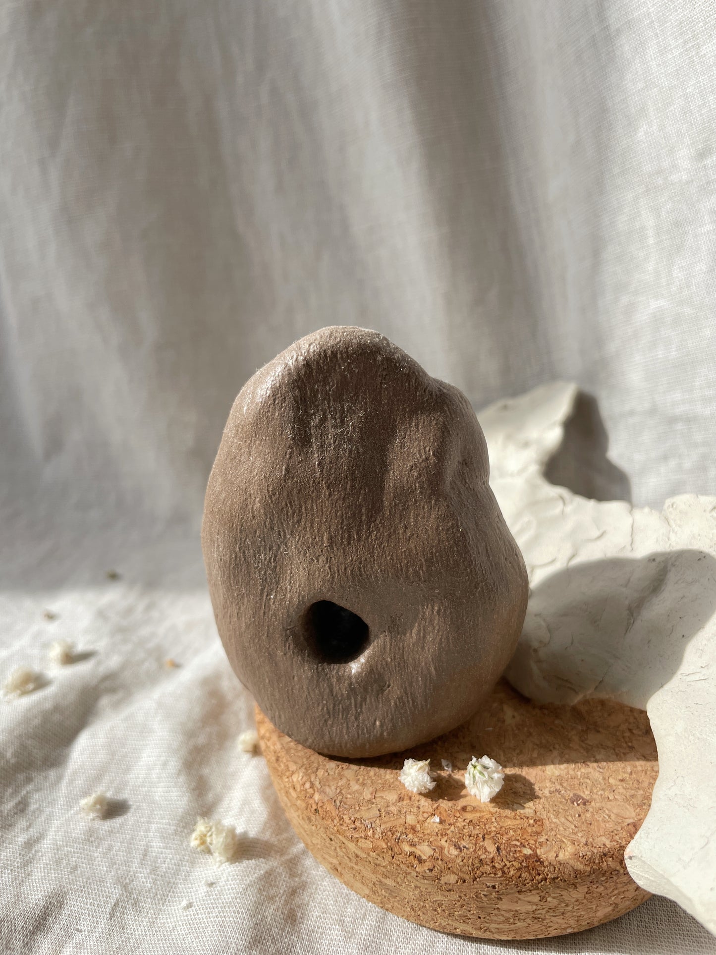 Chocolate Femme Vase ~ Mini Clay Vessel